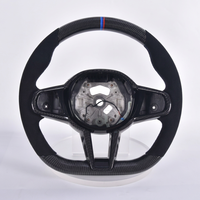 Roda kemudi kulit serat karbon, untuk BMW M2/M3/M4 X3 X5 G87 G80 G82 G20 G21 2020-2024, desain LCI kinerja olahraga