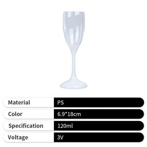 แก้วแชมเปญพลาสติกแบบกำหนดเองสุดหรู เรืองแสงในที่มืด พร้อมโลโก้ - Product Image 4