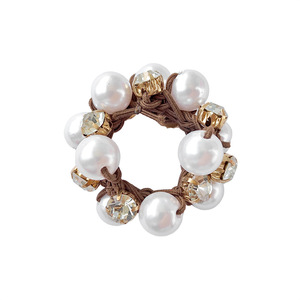 Accessoires de mode capillaires populaires européens et américains pour femmes : élastiques à cheveux en perles, élastiques à chignon, élastiques à cheveux en strass. - Product Image 3