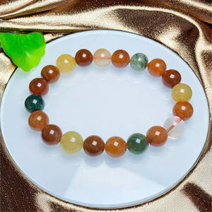 กำไลข้อมือลูกปัดคริสตัลสีแดงแบบรุ่ยสไตล์วินเทจ - Product Image 3