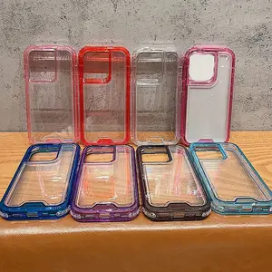 GSCASE 3 en 1 Fundas para Samsung Galaxy S23FE A34 A54 A03S A03 Core Funda de teléfono a prueba de golpes Color caramelo