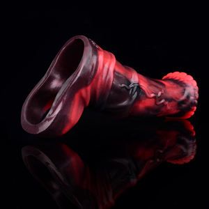 Extensor de pene vibrador Monster con anillo de pene, manga de pene masculina, juguete sexual de silicona para adultos, funda de pene con nudo para hombres - Product Image 4