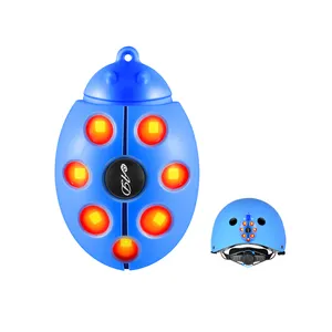 Voiture beetle shape motorcycle safety scooter warning lamp kids bike helmet light