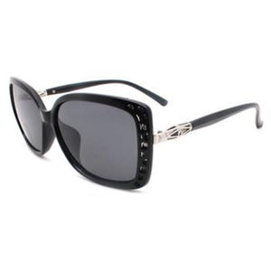 Montures de lunettes de soleil carrées tendance 19142, œil de chat, en matériau PC rose avec verres AC, design ajouré dégradé - Product Image 5