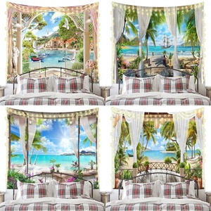 <span class=keywords><strong>Tapisserie</strong></span> murale suspendue style nordique à motif géométrique, lavable en machine, pour chambre à coucher, maison d'hôtes, personnalisable - Product Image 1