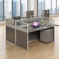 Poste de travail de bureau moderne avec cloison, bureaux informatiques de luxe, ensemble de mobilier de direction et d'employé avec cloison de séparation, vente en gros