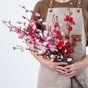 กิ่งดอกพลัมประดิษฐ์ CallaFloral สีแดงกุหลาบ สมจริง เหมาะสำหรับตกแต่งงานแต่งงานและบ้าน - Product Image 1