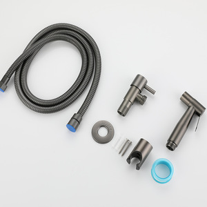 Luxury Gun Gray Handheld Toilet <strong>Bidet</strong> <strong>Sprayer</strong> Set Wall-Mounted Stainless Steel 304 <strong>High</strong> <strong>Quality</strong> Brass for Hotels - Product Image 5