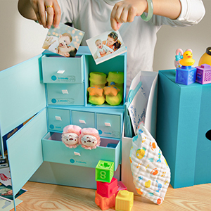 2025 nuova scatola di memoria creativa neutra e minimalista gravidanza <span class=keywords><strong>neonato</strong></span> scatola ricordo scatola con etichette - Product Image 2