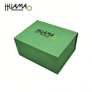 Boîtes rigides vertes personnalisées Huamao OEM pliables avec fermeture magnétique et logo en relief pour cadeaux de Noël et emballage de petits cadeaux - Product Image 2