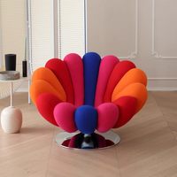 Fauteuil pivotant individuel de luxe nordique pour salon, chambre, balcon – Fauteuil paresseux tendance pour la maison