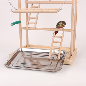 Grand perroquet en bois massif échelle de balançoire ensemble de jouets d'escalade de perche écologique pour perroquet divertissement soulagement du Stress dentition - Product Image 4