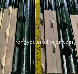 Poteaux de clôture en métal de 7 pieds, peints en vert, 1,25 lb/pi, type T clouté / <span class=keywords><strong>Poteau</strong></span> T galvanisé américain économique, type ferme, à vendre - Product Image 5