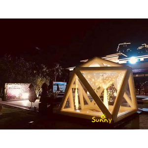 Carpa Domo Iglú Blanca <span class=keywords><strong>de</strong></span> PVC Resistente con Iluminación LED, Inflable, para Fiestas y Bodas, para Uso en Jardín, 20 pies x 20 pies, Incluye Soplador - Product Image 6