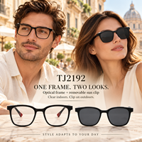 Montures de lunettes unisexes TR90 avec clip solaire anti-radiation et verres polarisés TAC confortables