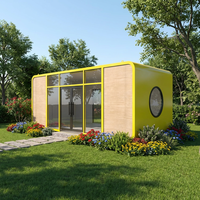 Ventes directes usine : Maison conteneur mobile préfabriquée modulaire en acier, design 'Capsule spatiale' et 'Cabine Apple', avec chambre et salon, pour bureau et villa