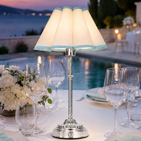 Lampe annulaire moderne légèrement luxueuse, plissée, rechargeable, trois couleurs, idéale pour les hôtels, les restaurants, les banquets de mariage