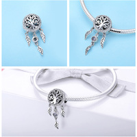 Usine pur 925 en argent Sterling capteur de rêves et arbre de vie charme fit Original S925 perle Bracelet femmes bijoux cadeau SCC723