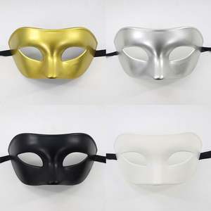 Signore mascherata da ballo uomo uomo argento Sexy festa maschera per gli occhi di Halloween partito maschera nera mezza faccia adulto maschera - Product Image 2