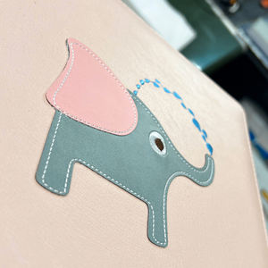 Álbum de Fotos de Cuero PU con Bordado de <span class=keywords><strong>Elefante</strong></span>, Color Macaron, <span class=keywords><strong>Libro</strong></span> de Recuerdos Suave para el Hogar, Bodas, Regalo para Bebés - Product Image 3