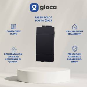 Interruptor basculante Gloca negro, paquete de 10, independiente, SPST, de plástico, para la serie Living - Product Image 2