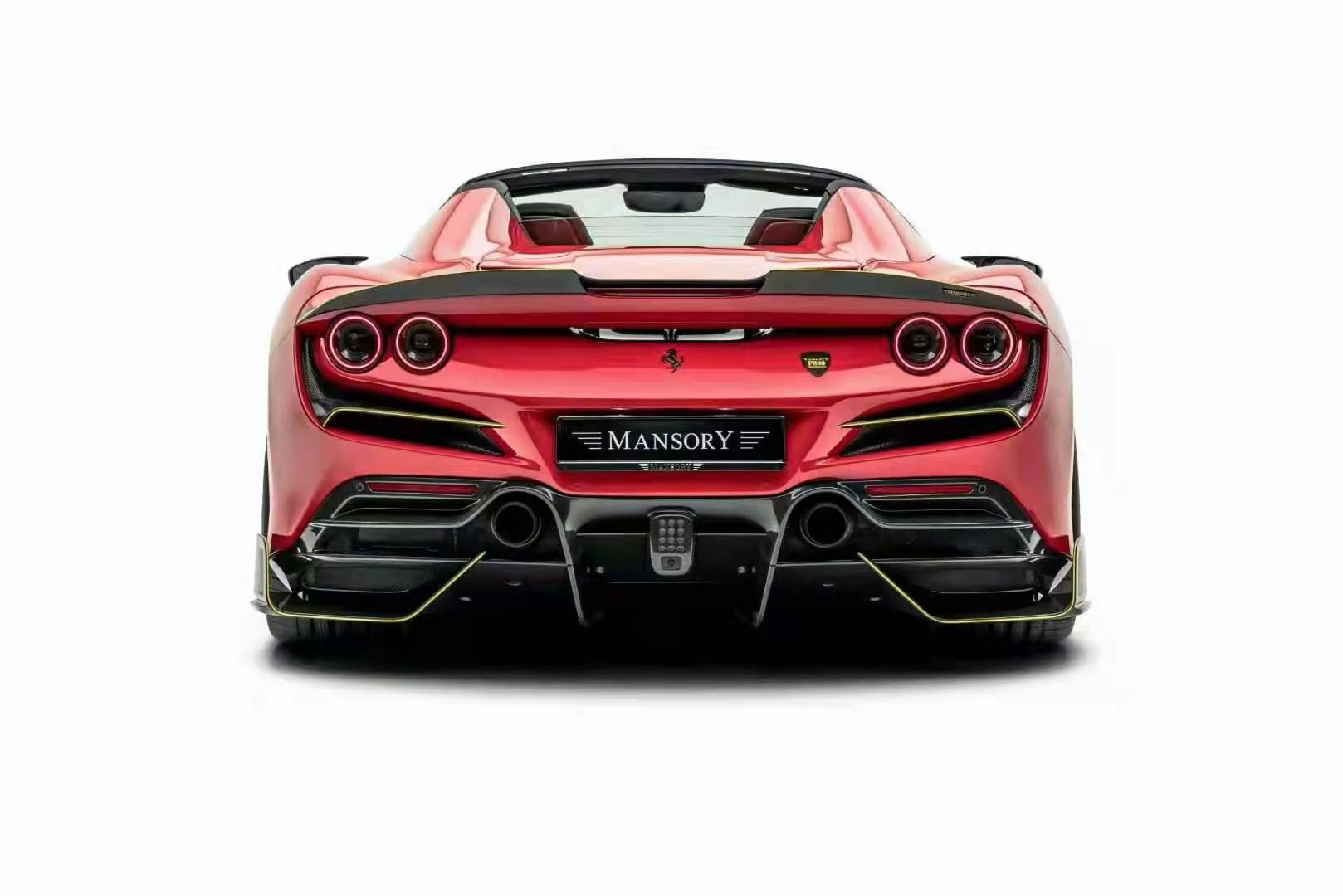 source 法拉利f8顶级车身套件前唇后唇侧裙扰流板的伦德曼苏尔风格 on