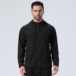 Vêtements de sport pour hommes, coupe-vent, <span class=keywords><strong>veste</strong></span> de course à pied, <span class=keywords><strong>veste</strong></span> de randonnée, <span class=keywords><strong>veste</strong></span> légère de fitness avec éléments réfléchissants - Product Image 1