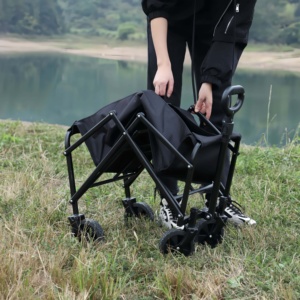 Chariot de <span class=keywords><strong>camping</strong></span> tout-terrain robuste à pneus larges pour sable, dunes, herbe, boue, randonnée, chariot utilitaire extérieur robuste - Product Image 4