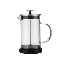 Cafetière à piston en verre borosilicate transparent écologique, ensemble de filtres pour usage domestique, type presse à thé aux bulles