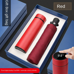 남성과 여성을위한 맞춤형 저렴한 2 in 1 UV 우산 진공 머그 물병 판촉 크리스마스 휴일 기업 선물 세트 - Product Image 2