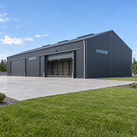 Structure en acier à travées libres conforme EN 1090, abri durable en métal pour atelier, entrepôt, garage, hangar