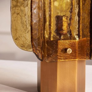 Vintage Style Glass Art Table Lamp E27 LED Amber Creative <b>Desk</b> Lamp For Bedroom Living Room <b>Study</b> - Product Image 5