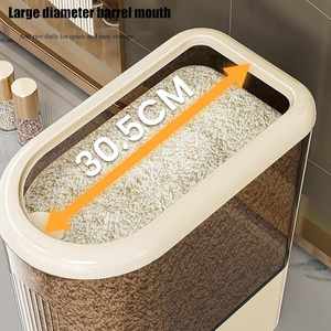ตู้จ่ายข้าวสารรักษาสิ่งแวดล้อม ความจุ 11.5 กก. ปลอดภัยสำหรับอาหาร ป้องกันแมลง สำหรับห้องครัว ปรับแต่งได้ อัตโนมัติ - Product Image 3