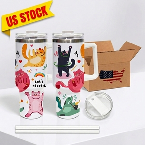 Vaso Térmico de 40oz en Acero Inoxidable H1.0 para Sublimación, con Asa, para Coche, <span class=keywords><strong>Taza</strong></span> de Viaje para Logotipo Personalizado DIY, en Stock en Almacén de EE. UU. - Product Image 1