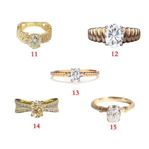 Moissanite Dames Verlovingsring 925 Sterling Zilver Geplatineerde Smaragd Gesneden Prong Setting Trendy Stijl-Verscheidenheid Modellen - Product Image 4