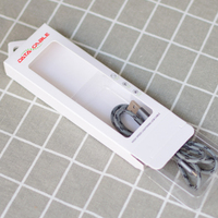 Boîte d'emballage personnalisée avec logo imprimé et fenêtre transparente pour câble de charge d'écouteurs, câble de données, chargeur, câble USB