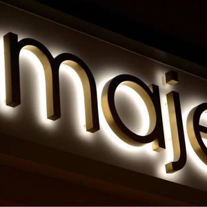 Letreros para Puertas de Baño, Letras Iluminadas LED 3D Personalizadas, Letreros Luminosos Grandes Tipo Marquesina para Automóviles, Interiores, Bronce, Conmemorativos - Product Image 6