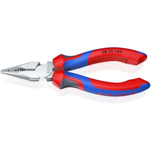 KNIPEX 08 25 145 <b>Needle</b>-<b>Nosed</b> Combination <b>Pliers</b> with Comfort Handles chrome plated 145 mm - Product Image 1