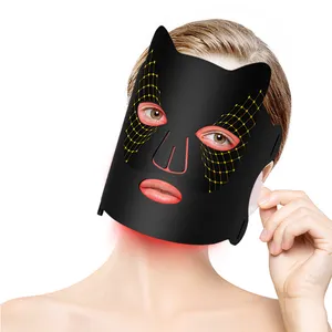 2023 Wireless Rechargeable Korean Flexible Silicone RED 4 Color Light Photon Treatment Facial Skin Beauty Therapy LED Face Mask