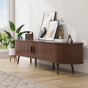 Meuble <span class=keywords><strong>TV</strong></span> pour <span class=keywords><strong>TV</strong></span> Avec porte coulissante Étagères et armoires de rangement jusqu'à <span class=keywords><strong>69</strong></span> pouces - Product Image 1