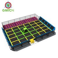 Équipement de terrain de jeu intérieur, parc de saut de fitness, trampoline commercial à vendre