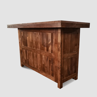 Comptoir de bar moderne en bois personnalisable pour café, restaurant, mariage, hôtel, salon et repas en plein air