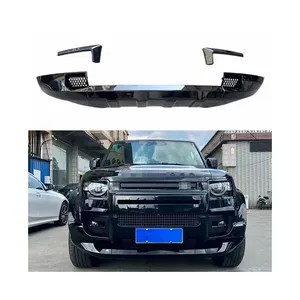 Kit labbro paraurti anteriore nero lucido Fenderguard modificato con coltello ad aria per Land Rover Defender 90110 2020-2023