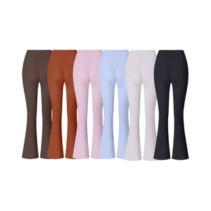 Nouvelle mode de pantalons leggings de yoga hip lift avec logo personnalisé leggings évasés à taille haute pour femmes v - Product Image 6