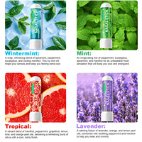 ELAIMEI Lot de 4 bâtonnets nasaux d'aromathérapie sûrs, respiration rafraîchissante, inhalateur nasal 100% naturel pour la relaxation quotidienne