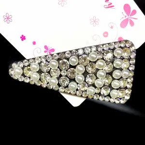 Popular Luxury Rhinestone Hair Clips Girl's Party Glitter Full Diamond Pearl BB Hairpins Women Dress Fashion Hair Accessories