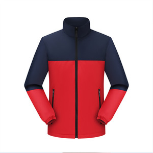 Chaqueta a prueba de viento con forro polar para otoño e invierno, hecha a medida, de color sólido con contraste, ropa de trabajo unisex para uso en exteriores. - Product Image 2