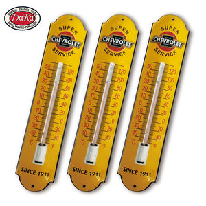 เครื่องวัดอุณหภูมิเหล็กกล้าเคลือบพอร์ซเลนลายจอห์นกวางป้ายโลโก้น้ำมันเบนซินสำหรับสวนกลางแจ้งแนววินเทจ - Product Image 2