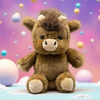 Nouvelles peluches de vaches Highland marron, rose, blanches et beiges – Adorables jouets en peluche pour enfants, veaux, bovins, coussins doux