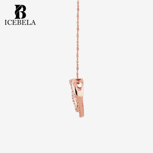 Collares con Colgante de Corazón Pequeño <span class=keywords><strong>Infinitas</strong></span>, Chapados en Oro Rosa, Elegantes y Dulces, con Circonita, para el Día de San Valentín, para Mujer, Venta al por Mayor - Product Image 4